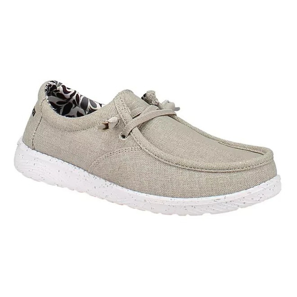 Eddie Bauer Womens Canvas Loafer Grey Slip On Casual Shoe Size 7